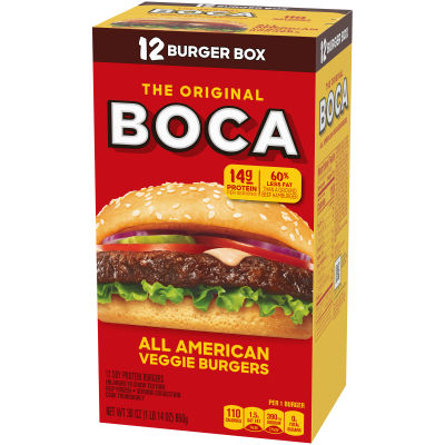 BOCA All American Veggie Burgers, 12 ct Box