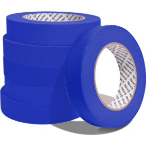 Masking Tape, 1" x 60 Yards, Blue, Pack of 6