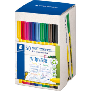 Noris® Writing Pens, 10 Colors, Box of 50