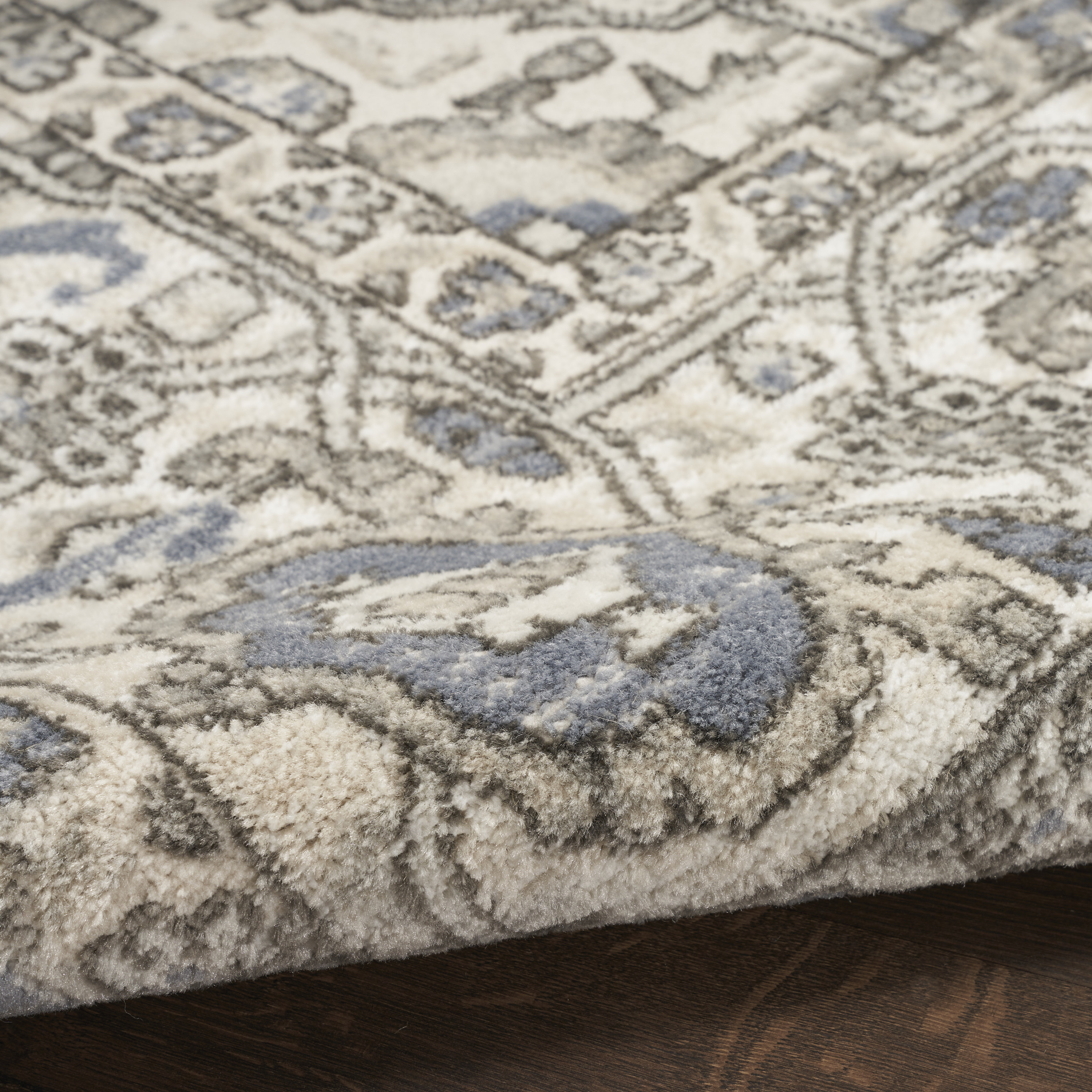 Nourison Quarry 2'2" x 6' Blue Vintage Indoor Rug