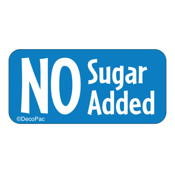 No Sugar Added Label PhotoCake® Edible Image® Merchandising Label
