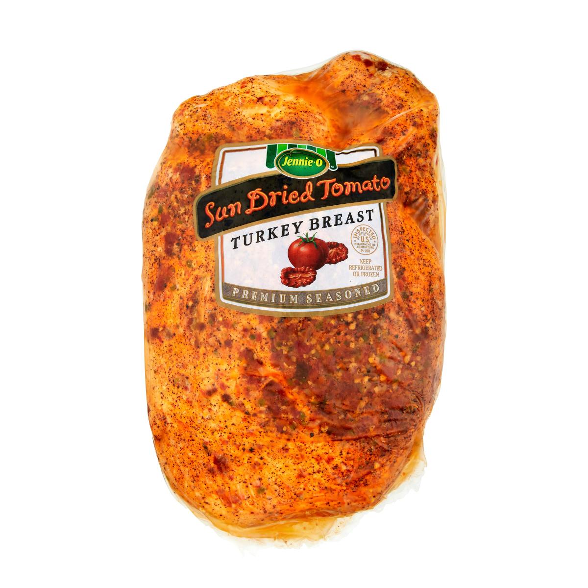 JENNIE-O(r) Premium Seasoned Sun Dried Tomato Turkey Breast 3pc . C1CB - Front Center Inner Pack (Hi Res)