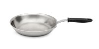 7-inch Tribute 3-ply fry pan with natural finish and silicone handle