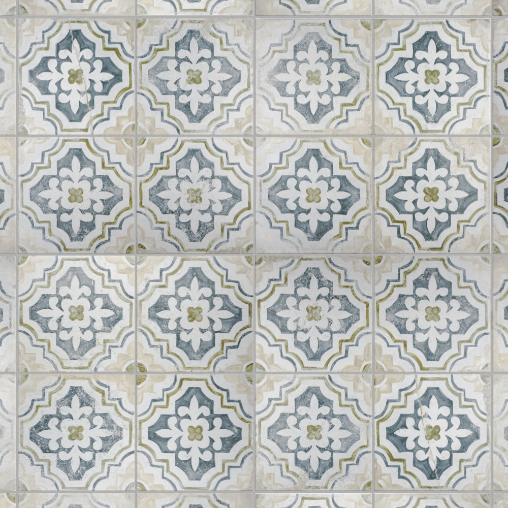 Kings Porto Fatima 17.63x17.63 Square Ceramic Floor and Wall Digital Pattern