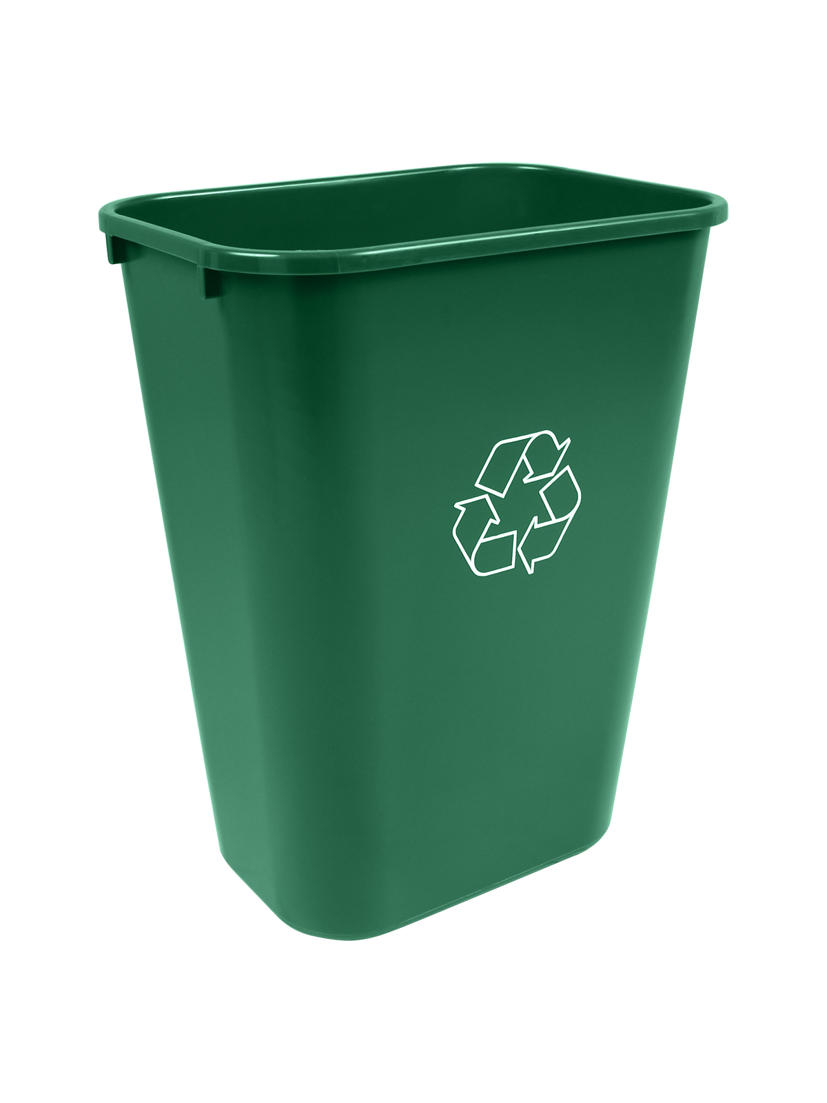 RECYCLING & WASTE BASKET – Single – Body – 41 Q – Mobius Loop – Dark Green