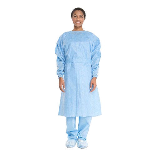 Tri-Layer Isolation Gown Extra Large, Blue, Non Sterile, Level 2- 100/Case