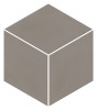 Prism Medium Gray 12×12 3D Cube Mosaic Matte