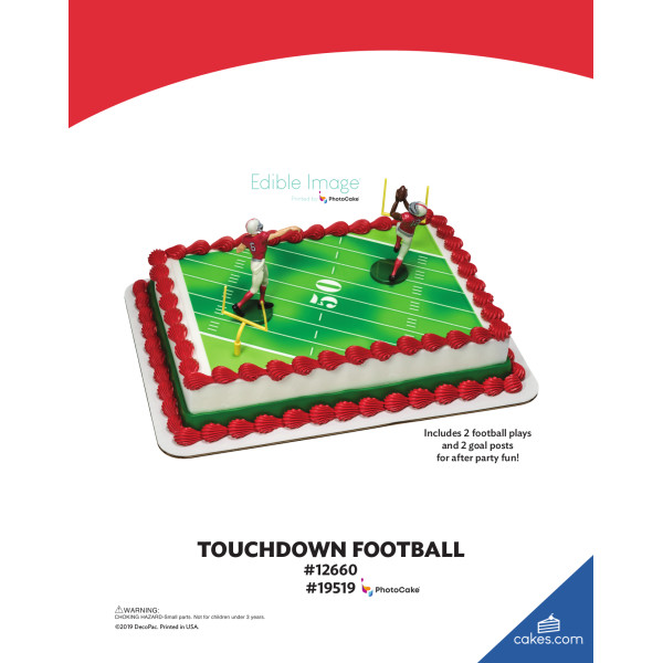 Touchdown Football The Magic of Cakes® PhotoCake® Enhanced Background Page