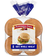 Pepperidge Farm® 100% Whole Wheat Hamburger Buns, split