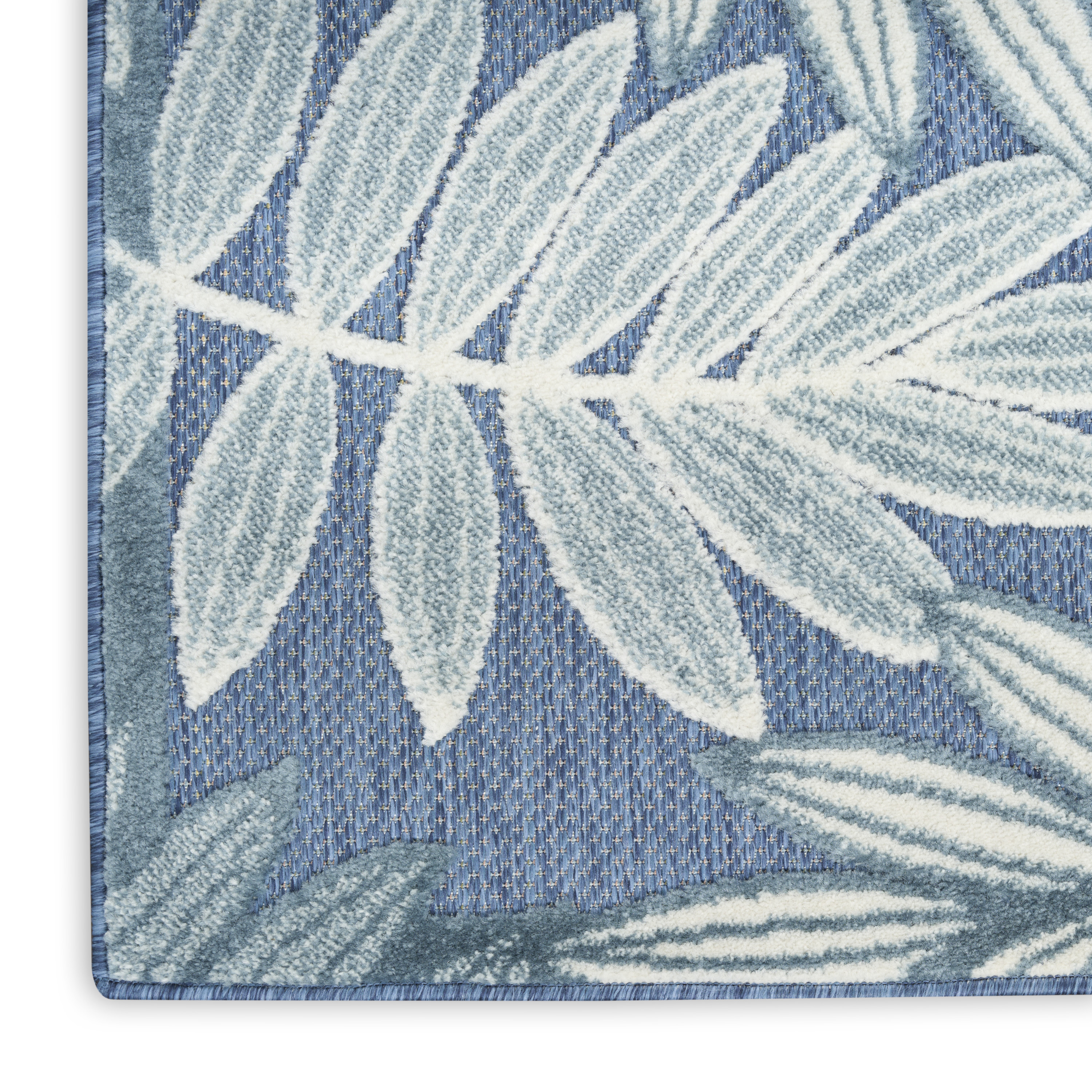 Nourison Aloha 5'3" x 7'5" Blue Modern Rug