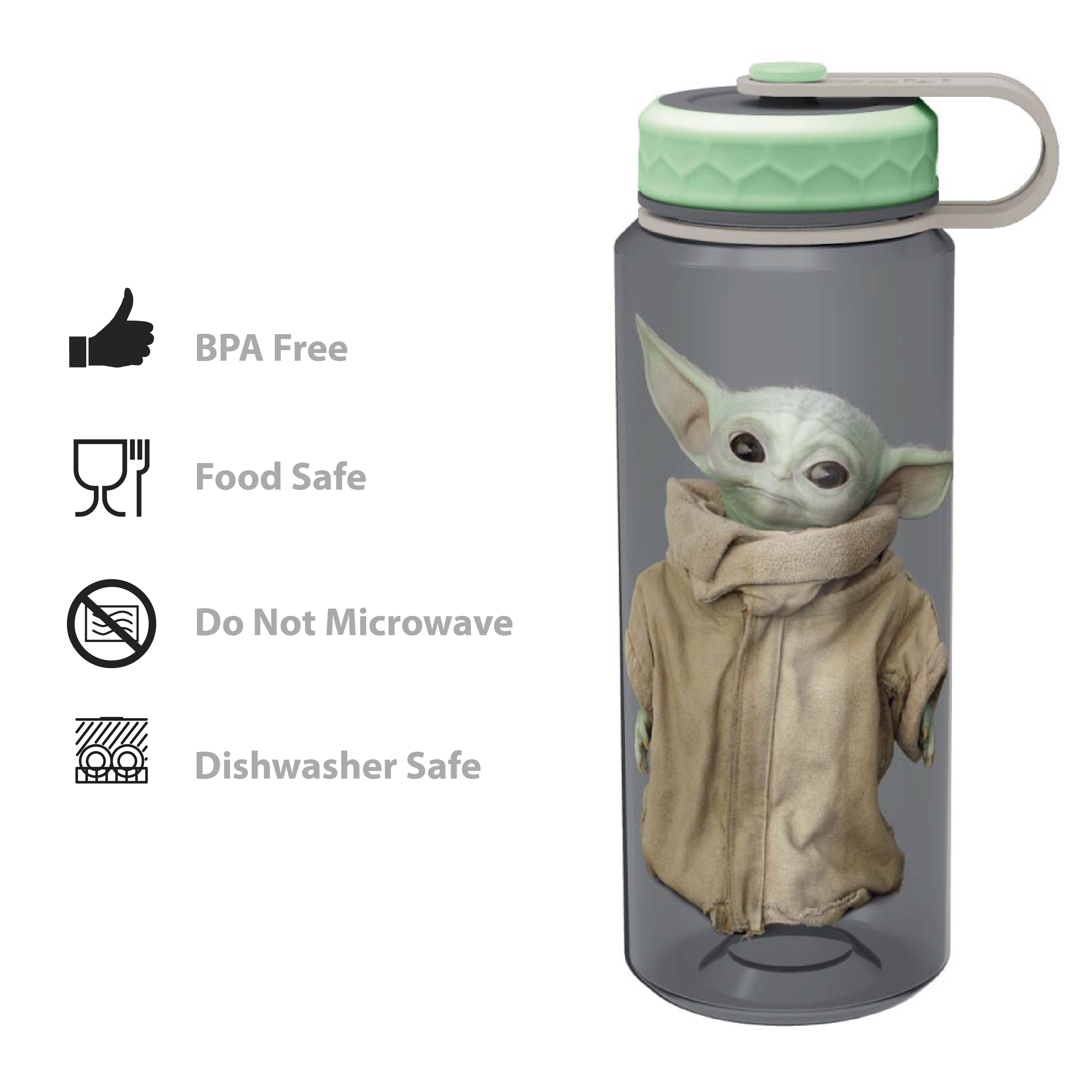 Star Wars: The Mandalorian 36 ounce Reusable Plastic Water Bottle, The Child (Baby Yoda) slideshow image 8 Star Wars: The Mandalorian 36 ounce Reusable Plastic Water Bottle, The Child (Baby Yoda) slideshow image 8