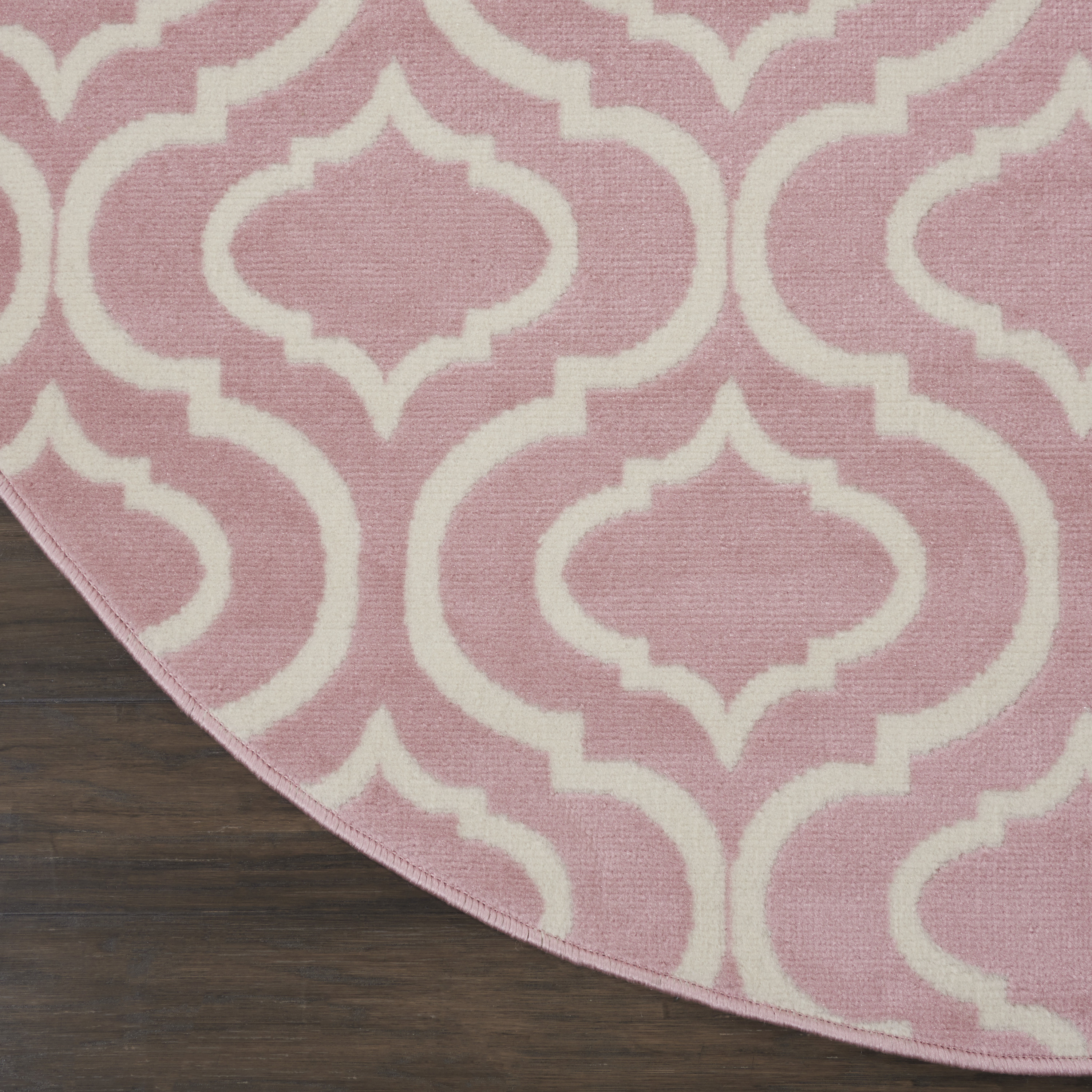 Nourison Jubilant 5'3" x Round Pink Contemporary Indoor Rug