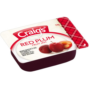 craig's® red plum jam portion 300 x 14g image