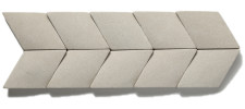 Profiles Series Sandstone Mint 4×11 Paragon Chevron Mosaic Honed