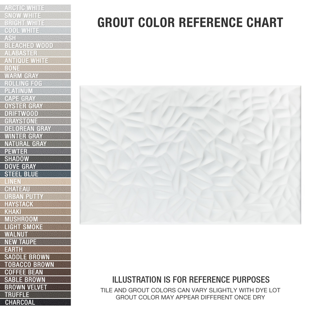 Sample – More Petal Matte White Ceramic Wall Tile