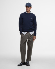 Lingwood Compact Crew Neck Jumper Classic Navy