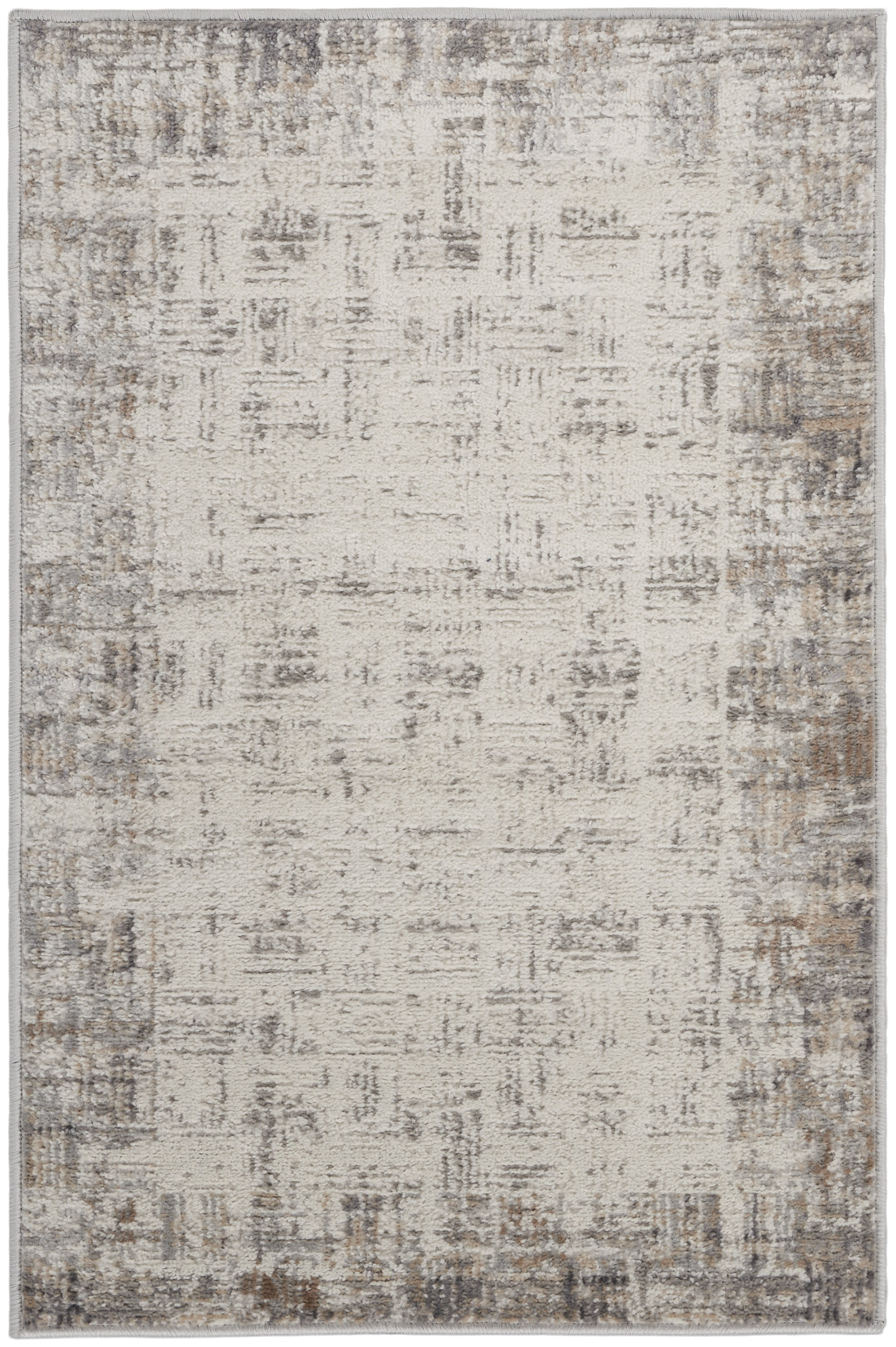 Nourison Elation 2' x 3' Ivory Grey Modern Indoor Rug