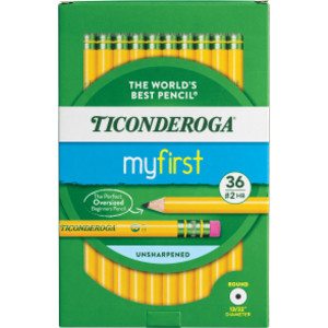 My First Ticonderoga® Pencil with Eraser, 36 Count