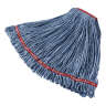Rubbermaid Commercial, Swinger Loop, Blend Looped-End Wet Mop Head with 1" Headband, 24 oz, Blue