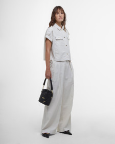 Riley Wide-Leg Trousers Light Stone