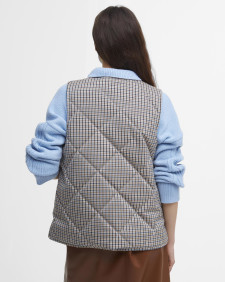 Shelby Check Gilet Sky Micro Check