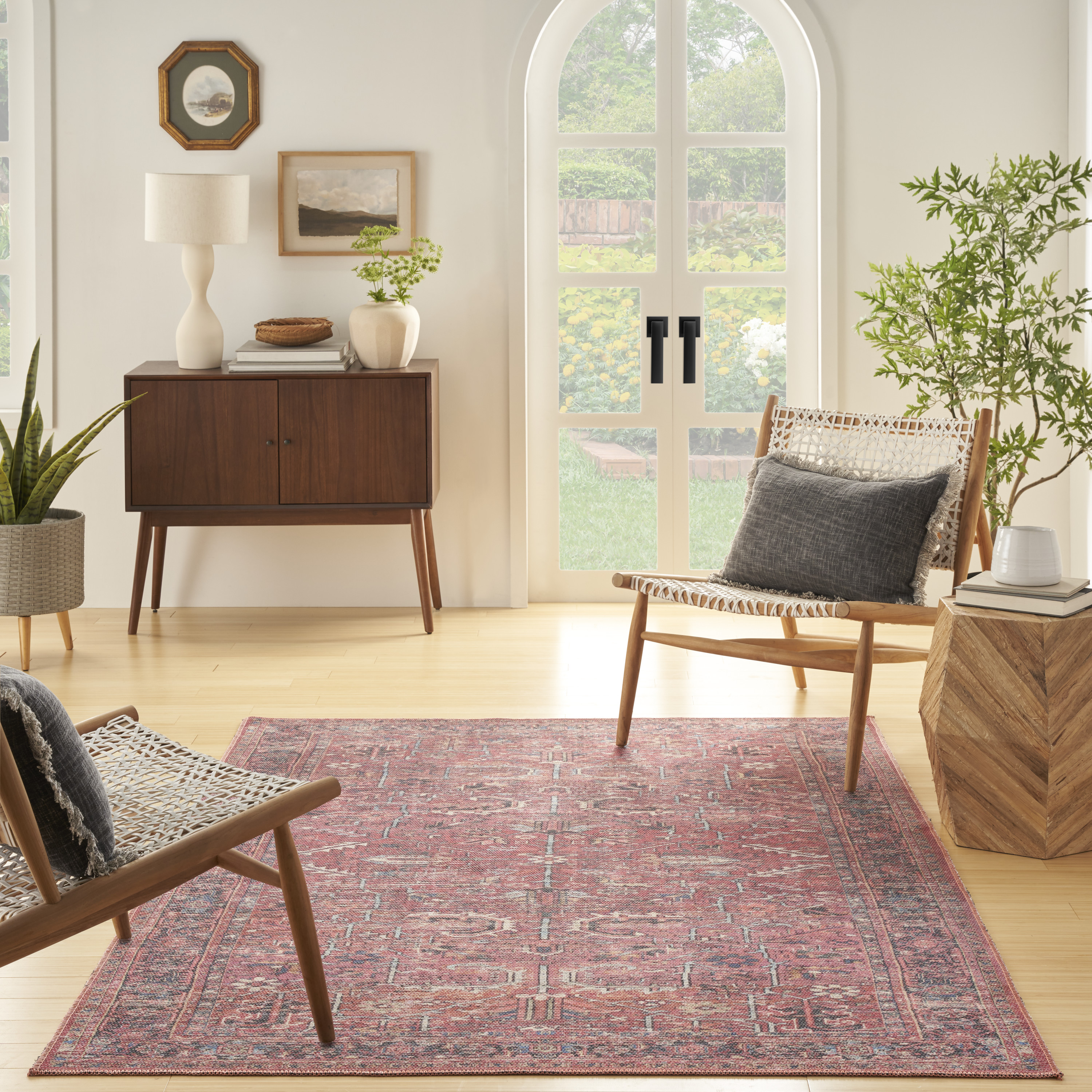 Nourison New Concept Washables 4' x 6' Brick Vintage Indoor Rug