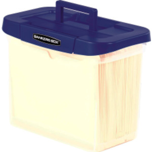 Heavy-Duty Portable Plastic Storage Box, Locking Lid with Handle, Letter
