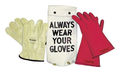 Electrical Glove Kit Natural Rubber Straight Cuff Class 00 Size 10 Red 14 in. L
