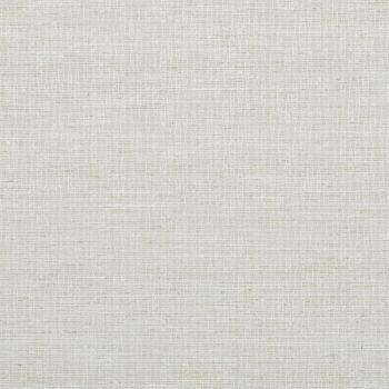 Light beige woven linen-texture wallpaper covering a flat surface, displaying a subtle grid-like weave and faint speckling; close-up, evenly lit neutral backdrop with no other features.