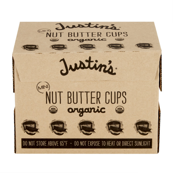 JUSTIN'S (r) Dark Chocolate Peanut Butter Mini Cup . C1C1 - Front Center In Package (Hi Res)