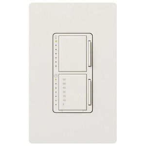 Dimmer, Rocker Switch, Halogen, Incandescent, 120V, 300W,White, 1-Pole