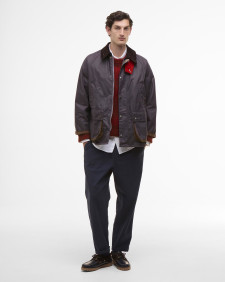 Paul Smith loves Barbour Oversized Bedale Waxed Jacket Grey Lilac