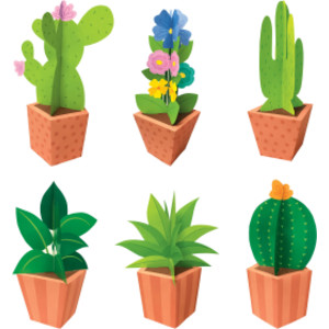 Positively Plants 3D POP! Potted Plants Bulletin Board Set