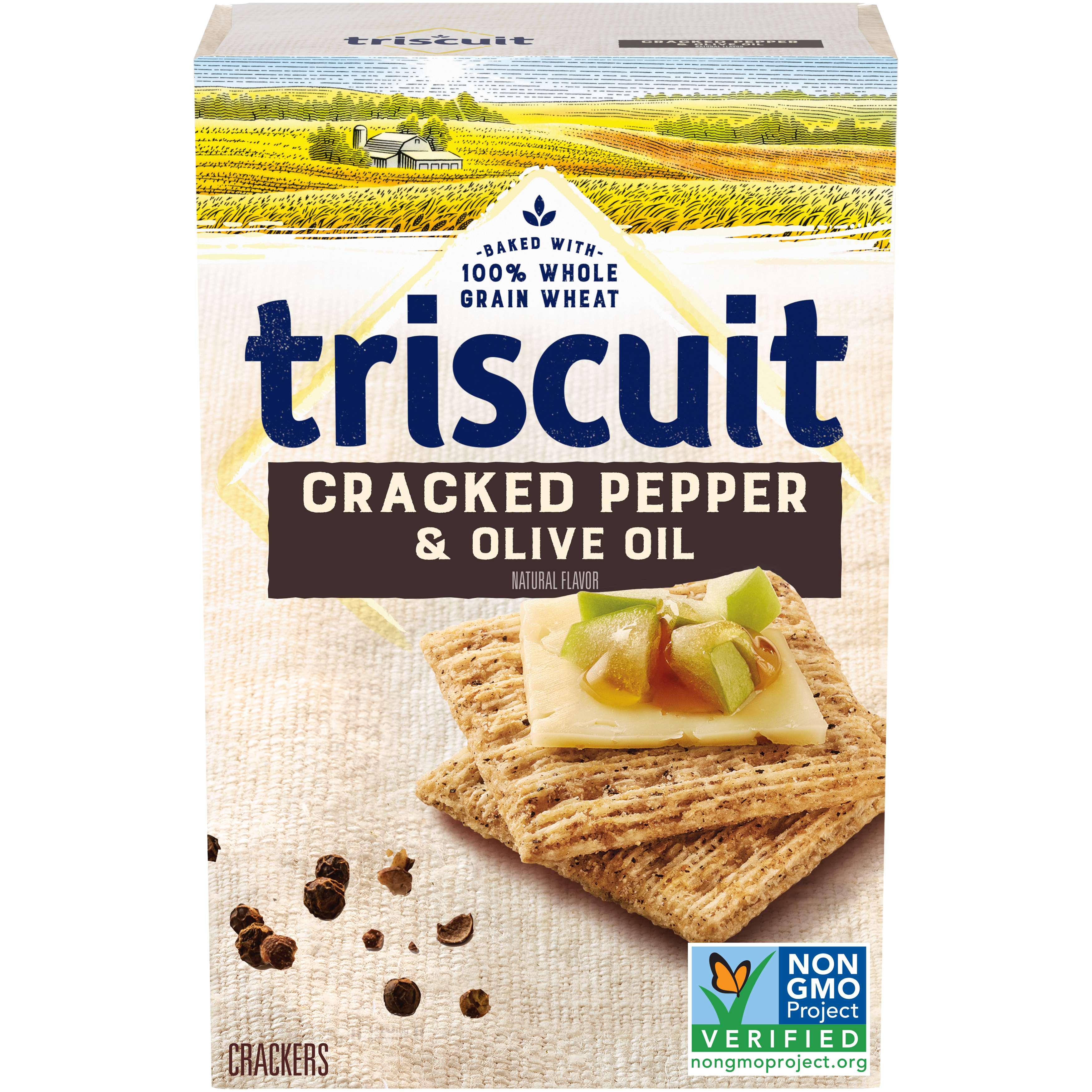 Triscuit Cracked Pepper & Olive Oil Whole Grain Wheat Crackers, 8.5 oz