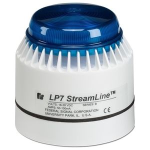 StreamLine®, LP7 Series, Low Profile Combination Strobe, ABS Plastic, 0.06A, 18 to 28V dc, Surface Mount, Blue