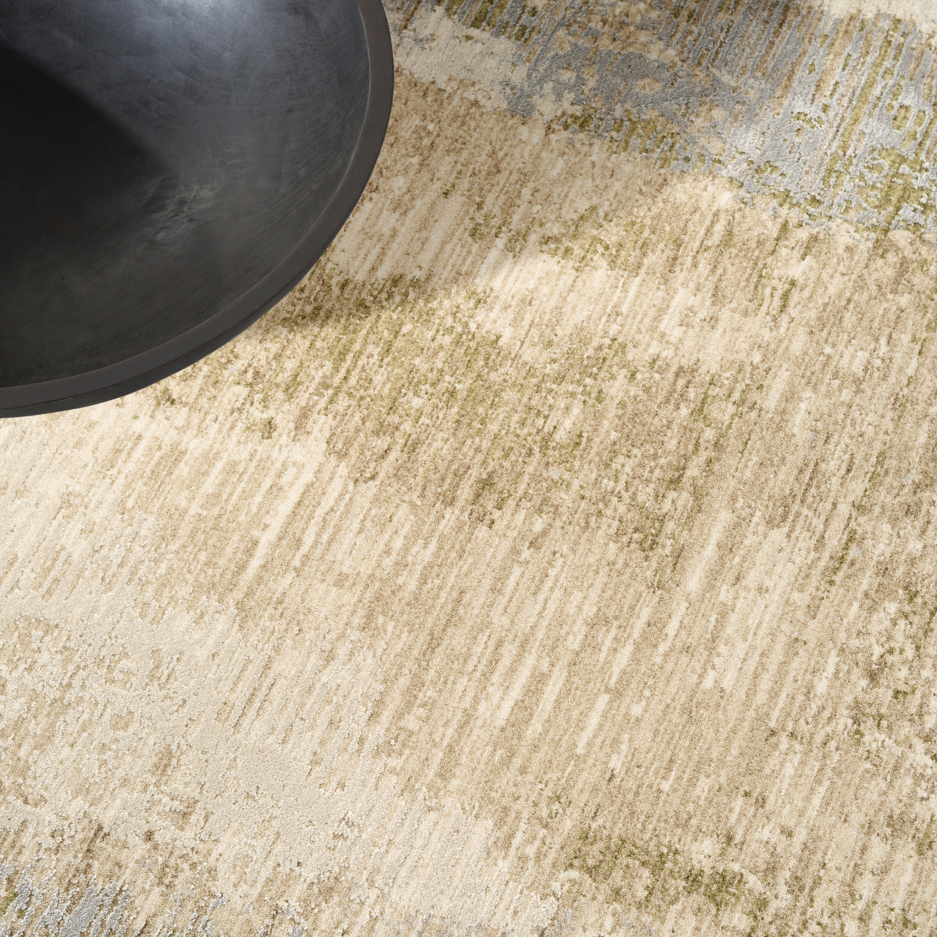 Calvin Klein CK089 Drift 7'10" x 10'2" Beige Sage Modern Indoor Rug