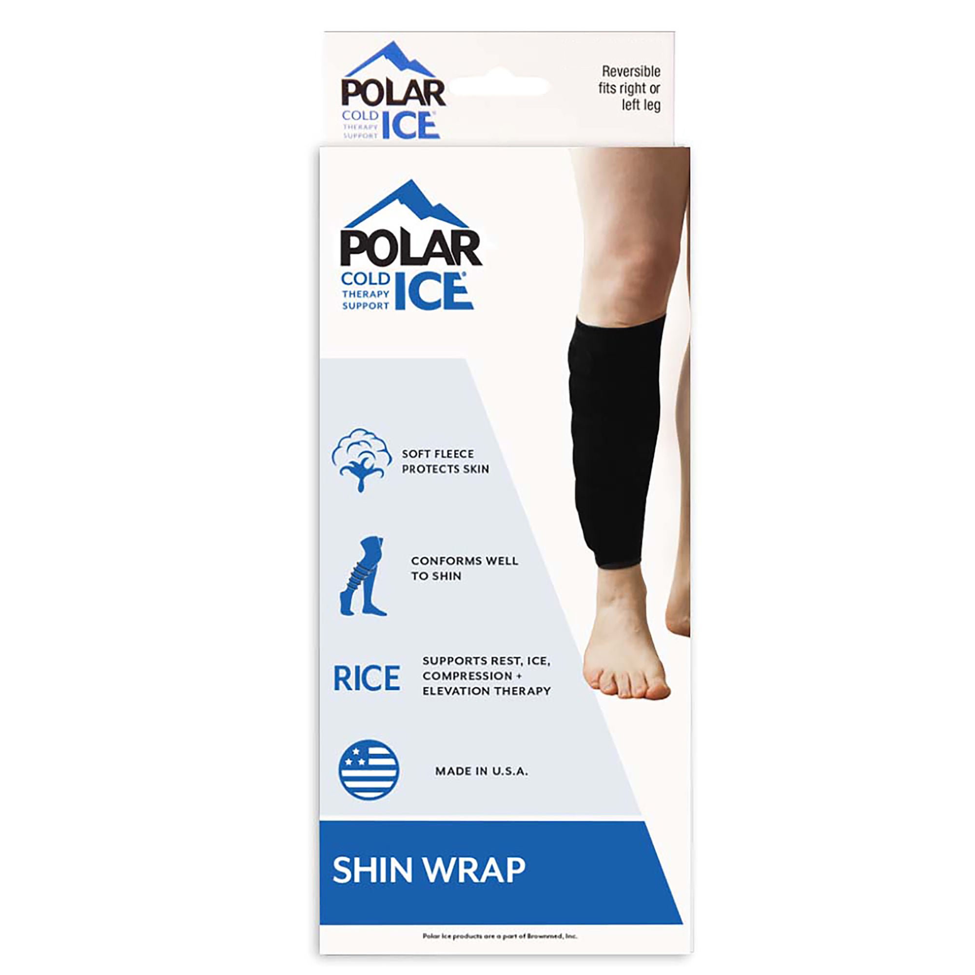 Polar Ice® Cold Pack with Wrap for Shin, 5 x 12 Inch