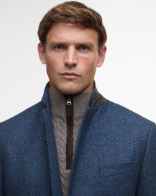 Blazer con motivo a spina di pesce Firth Moons Navy