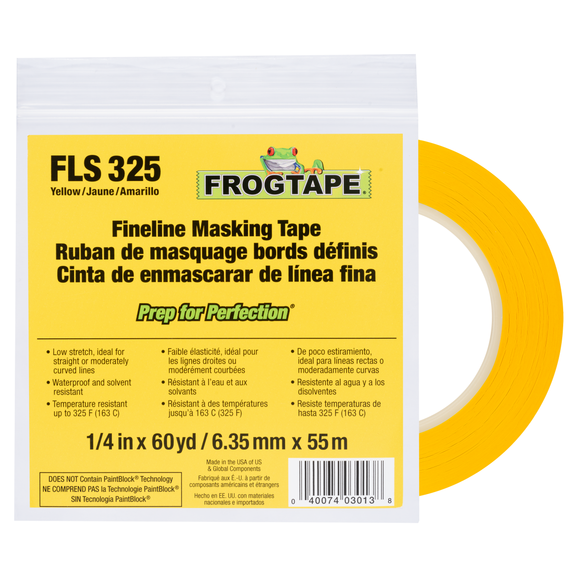 FrogTape<sup>®</sup> Low Stretch PVC Fineline Masking Tape Primary Product Image