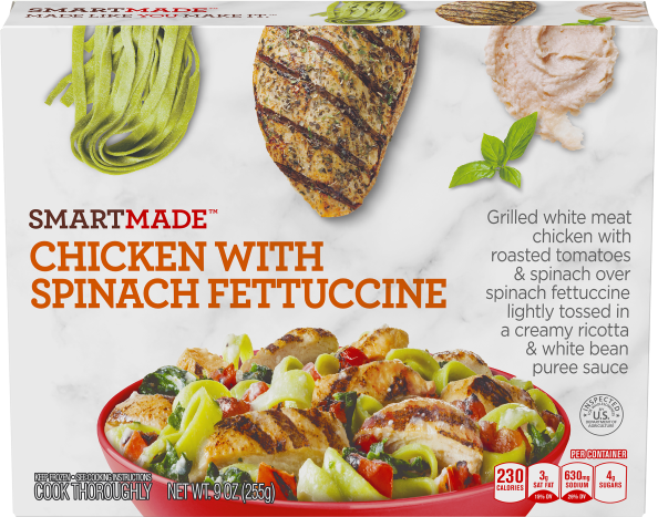 CHICKEN WITH SPINACH FETTUCINE