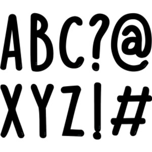Casual Black 5 Inch Designer Letters, 191 Pieces