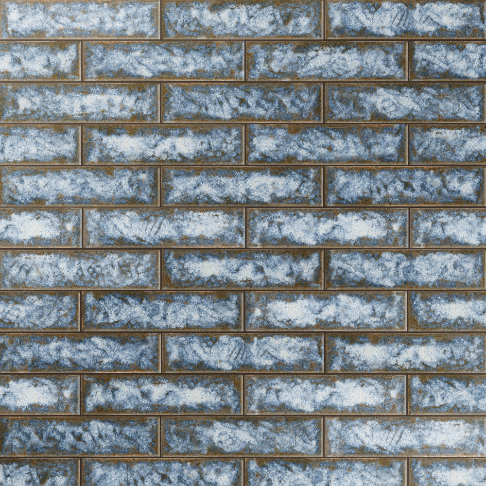 Gaudi React Brick Marina 2-3/8 in. x 9-3/4 in. Porcelain Floor and Wall Tile