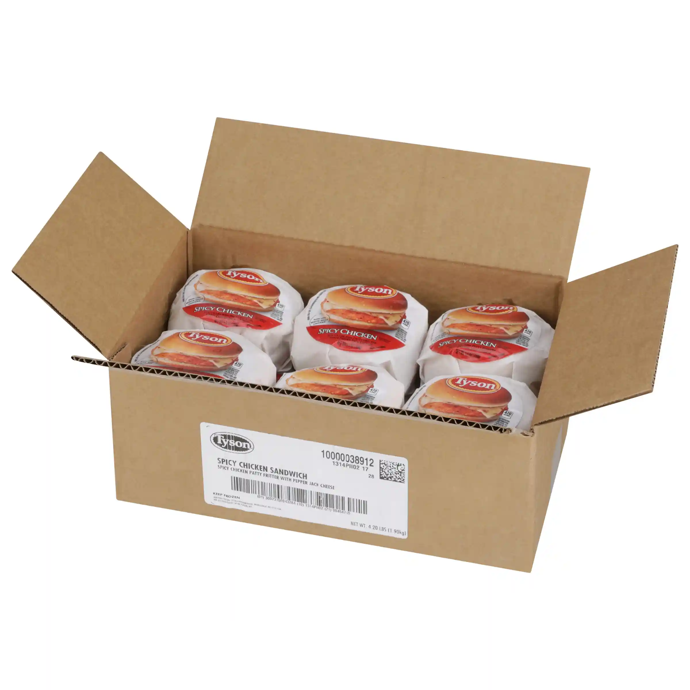 Tyson® Spicy Chicken Sandwich with Pepper Jack Cheese on a Bun_image_4