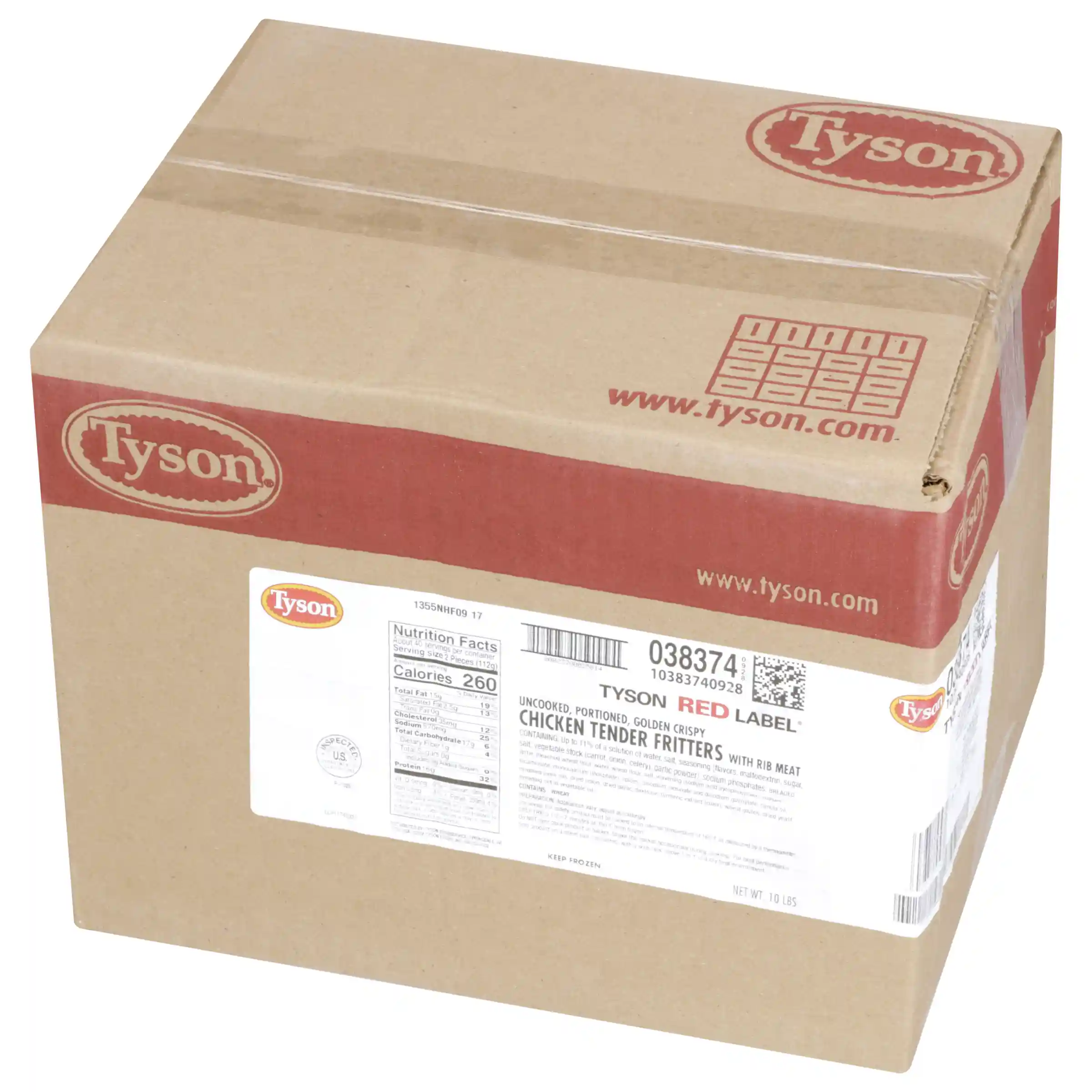 Tyson Red Label® Uncooked Golden Crispy Select Cut Chicken Tender Fritters_image_5