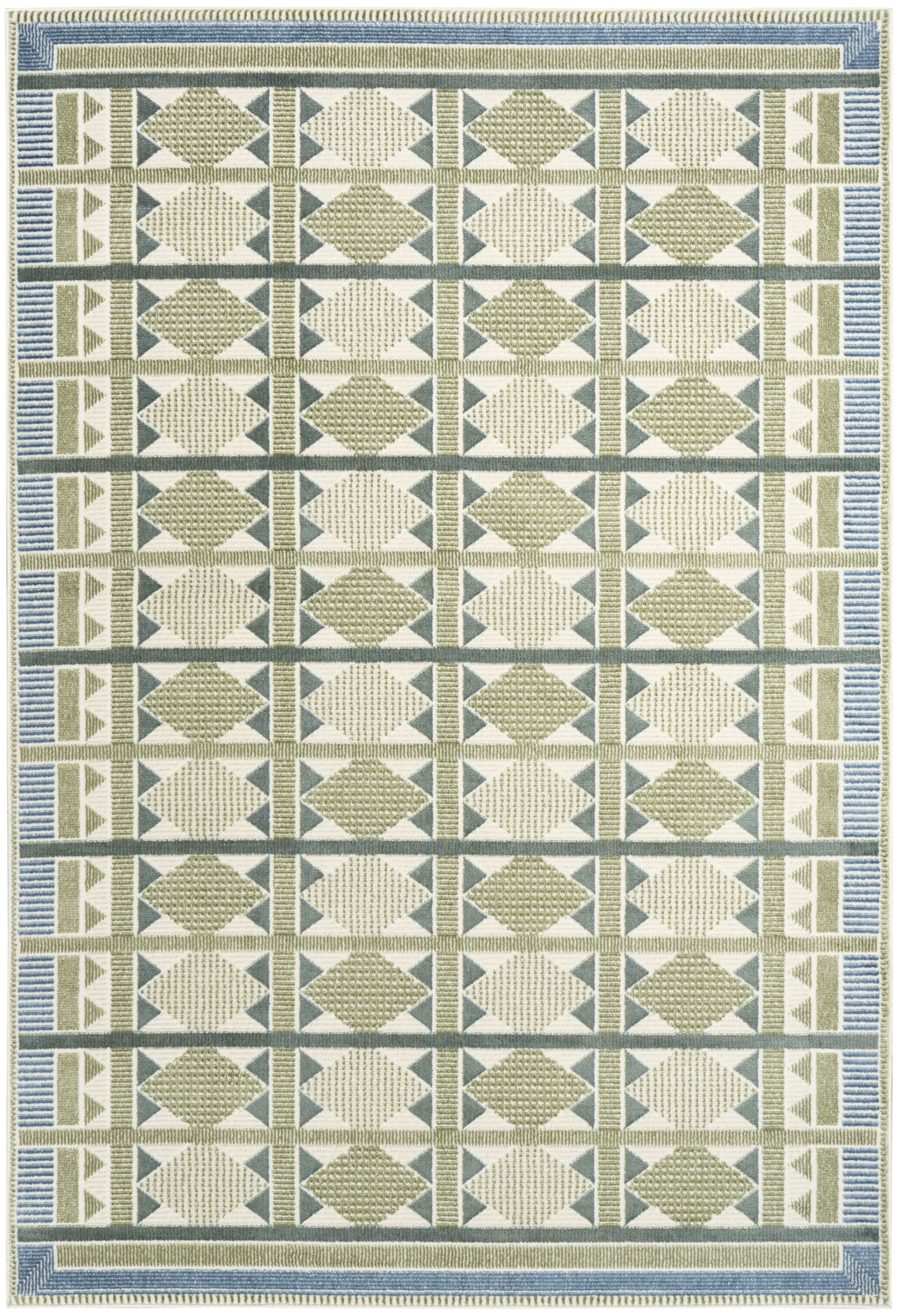 Nourison Nordic 4' x 6' Green Blue Modern Indoor Rug