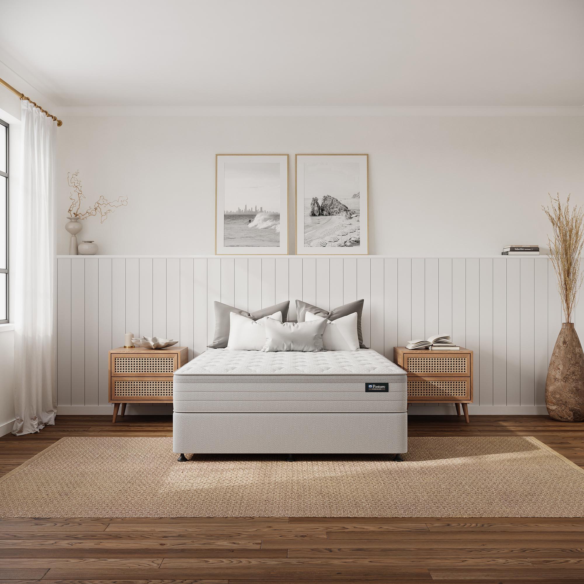 Lifestyle image of the  Sealy Premier 2025 Base, Mist from Forty Winks
