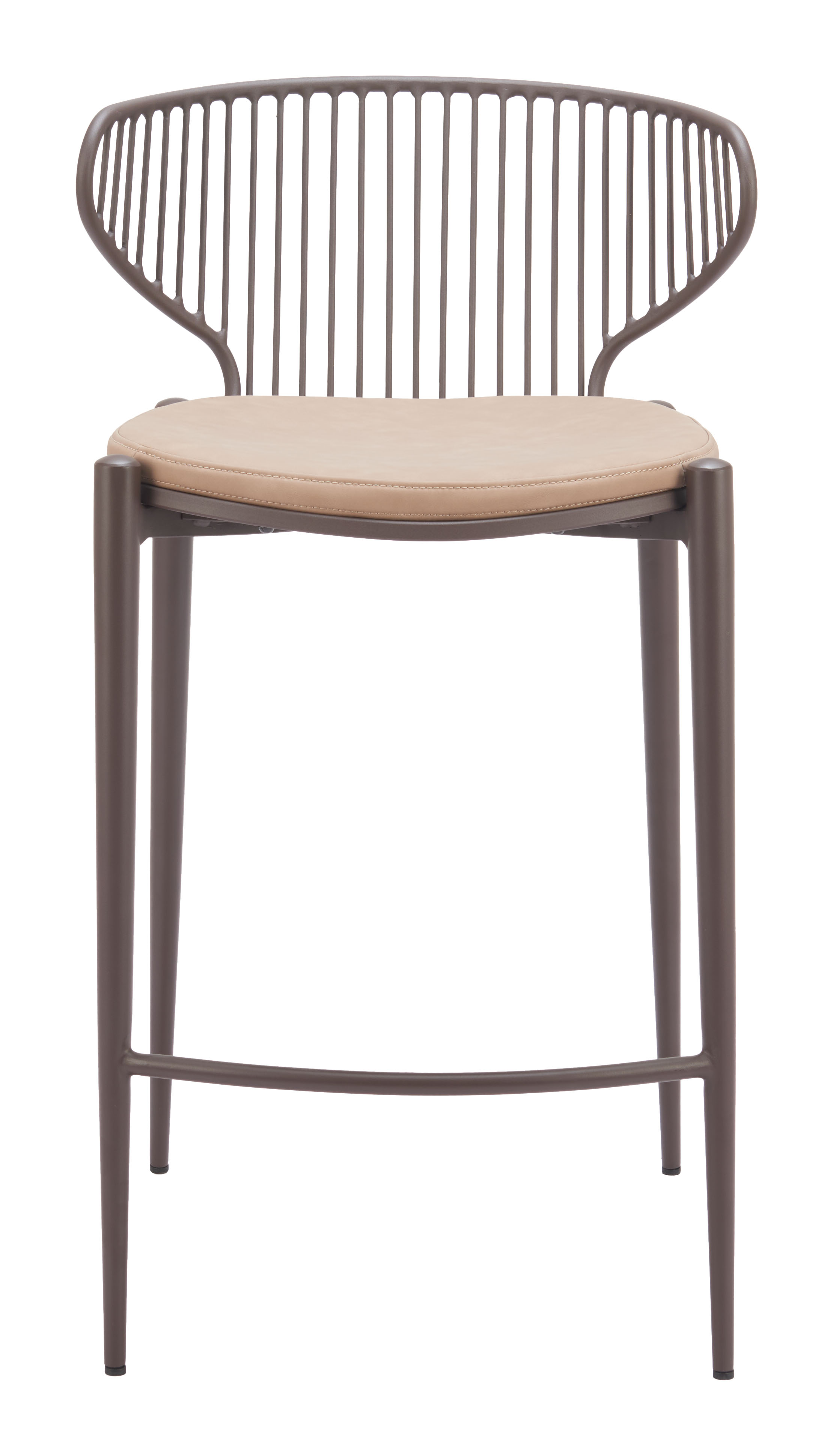 Silues Counter Stool (Set of 2) Taupe & Brown product image