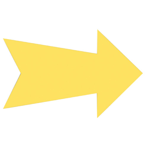Blank Arrow Sign Yellow (7