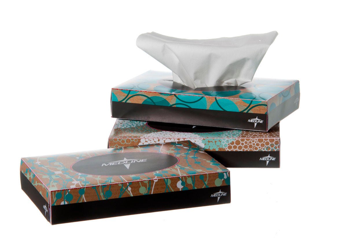 Facial Tissue Medline White 5 X 7-1/2 Inch 40 Count