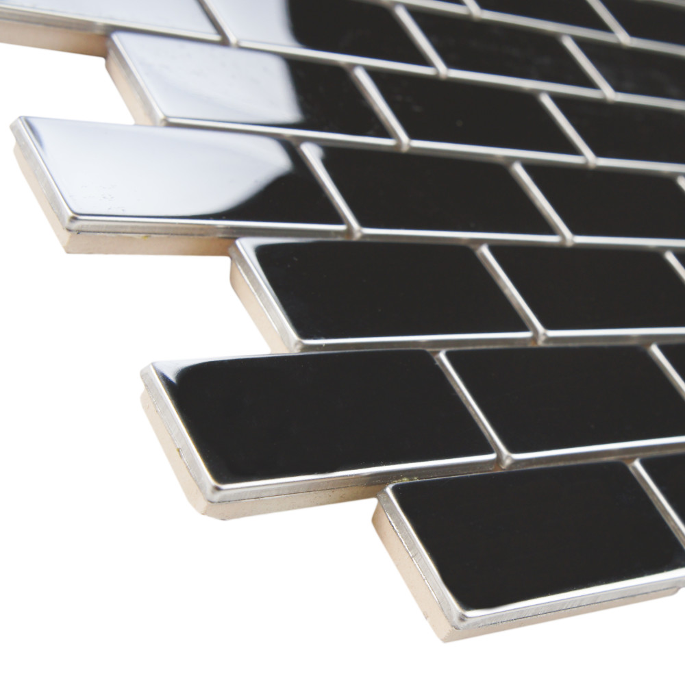 Meta Standard Subway Mirror Stainless Steel 11-3/4 in. x 11-3/4 in. Metal Mosaic Tile